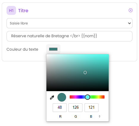 Configurer un template - Couleur