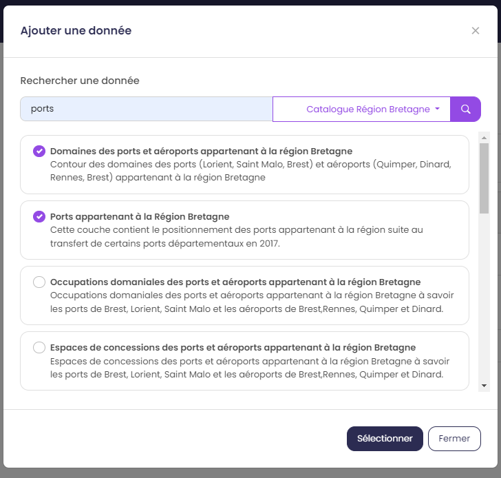 Chercher une donnée