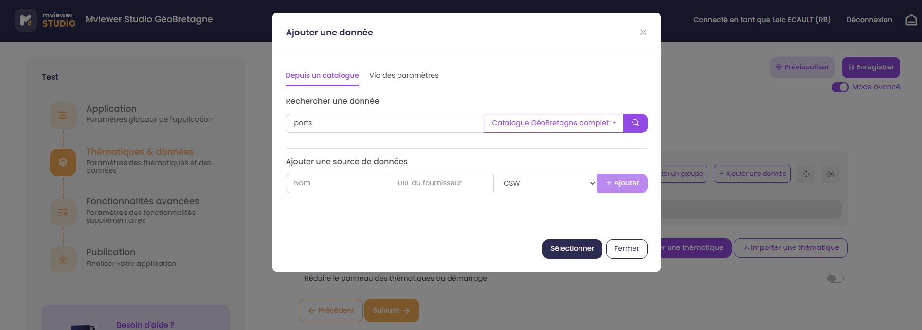 Chercher une donnée